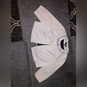 Kasper White Blazer with Black Trim